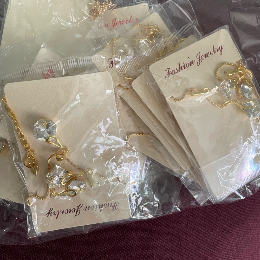 10 pack Gold and Clear Fashion Jewelry Sets